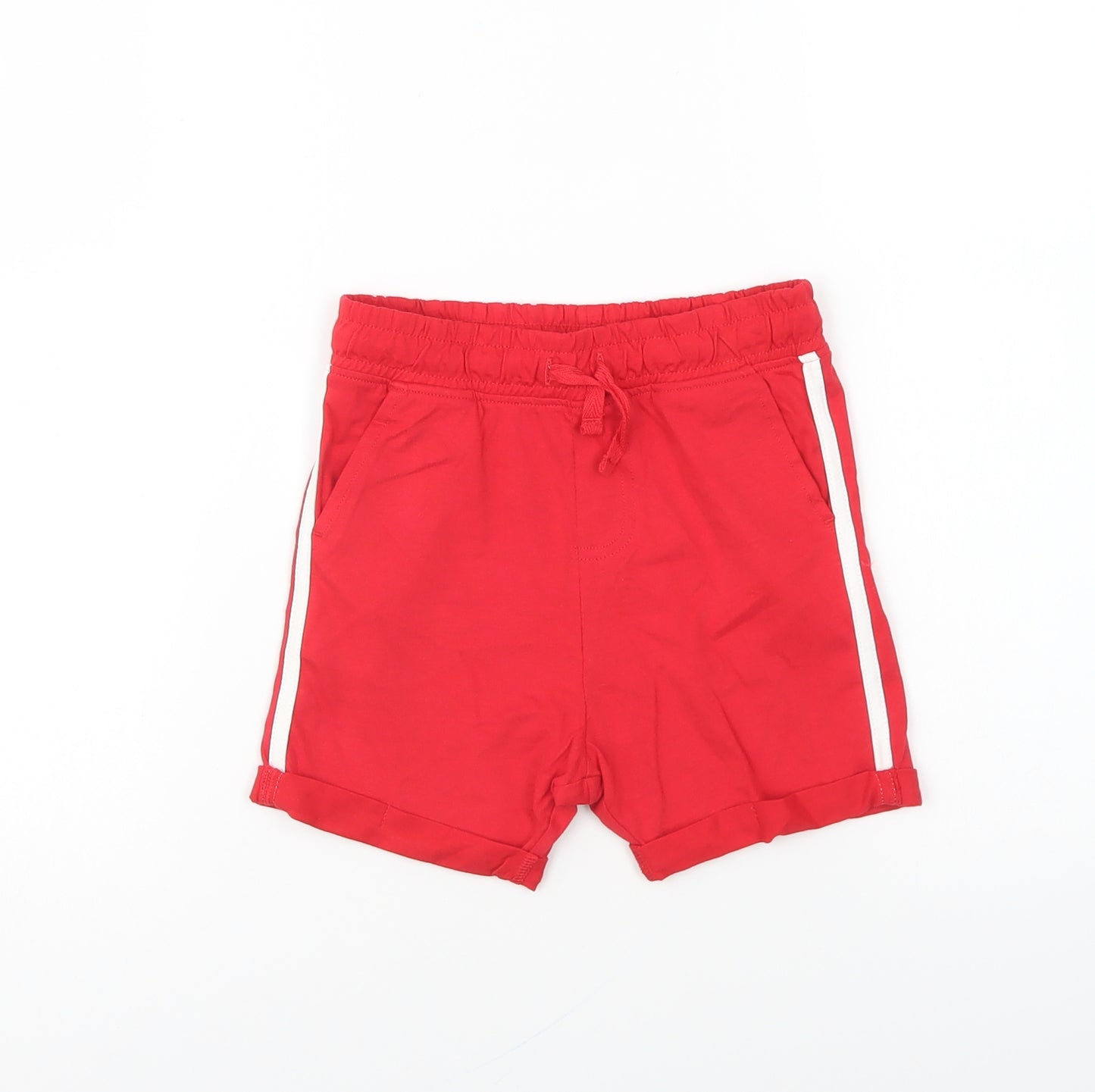 Nutmeg Boys Red Cotton Sweat Shorts Size 2-3 Years Regular Drawstring