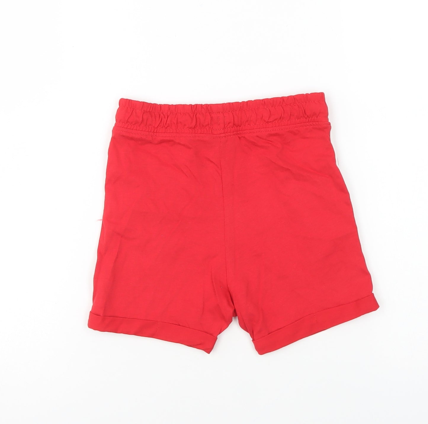 Nutmeg Boys Red Cotton Sweat Shorts Size 2-3 Years Regular Drawstring