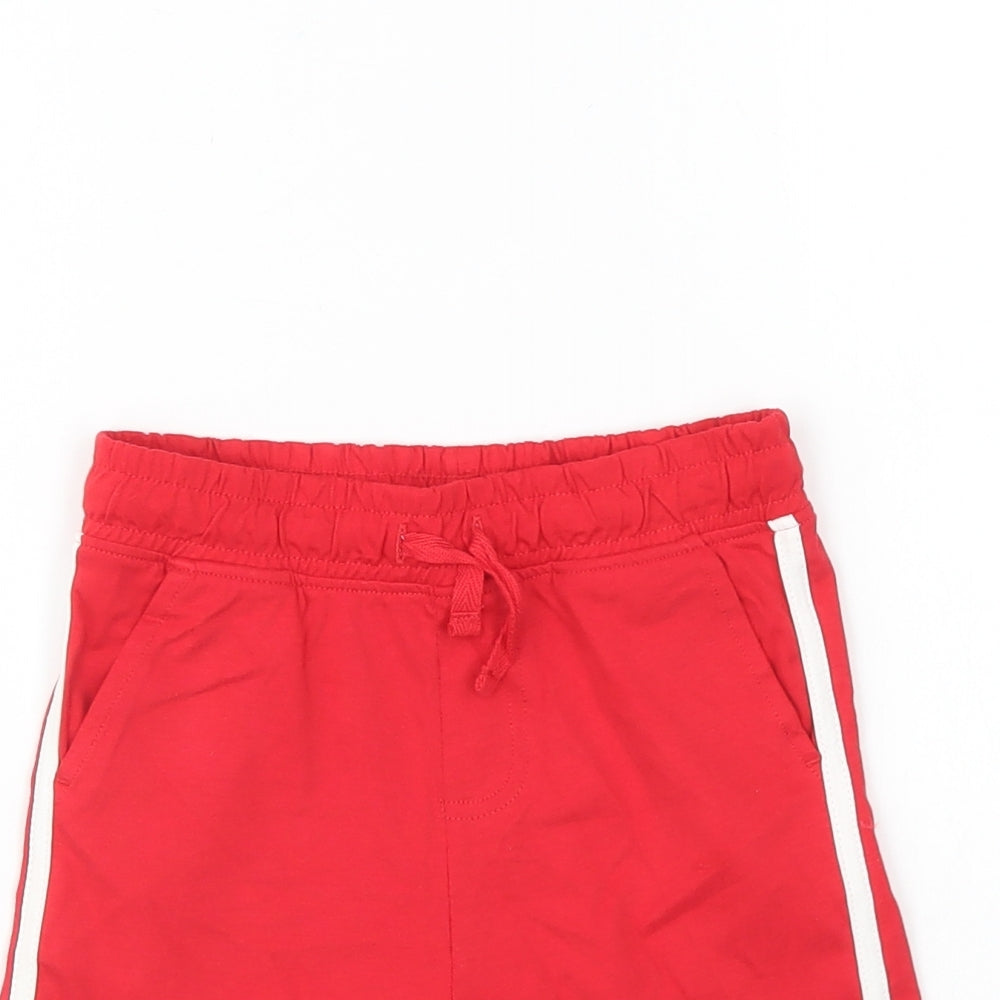 Nutmeg Boys Red Cotton Sweat Shorts Size 2-3 Years Regular Drawstring