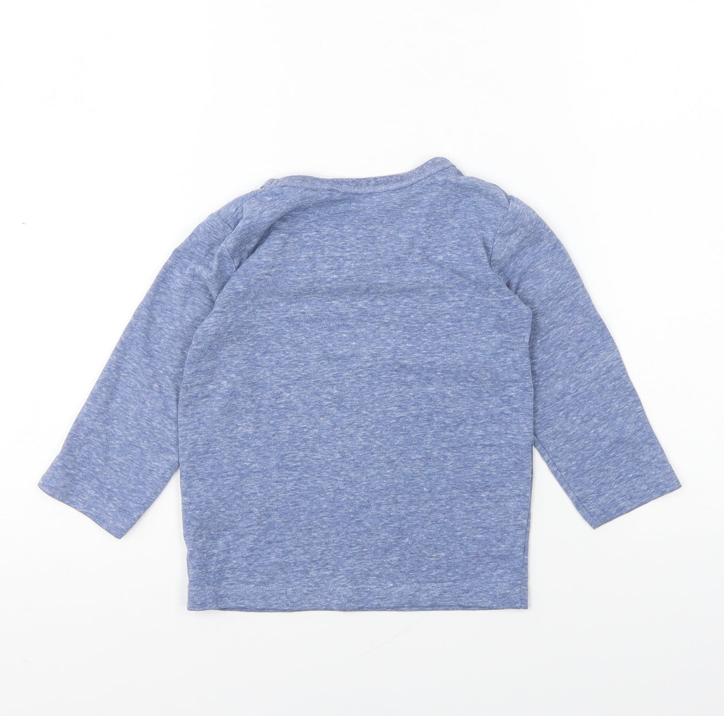 NEXT Boys Blue Polyester Basic T-Shirt Size 18-24 Months Round Neck Pullover