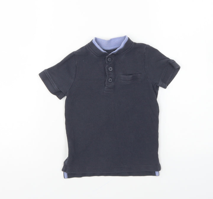 Nutmeg Boys Blue Cotton Basic Polo Size 2-3 Years Collared Button