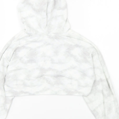Matalan Girls Grey Polyester Pullover Hoodie Size 9 Years Pullover