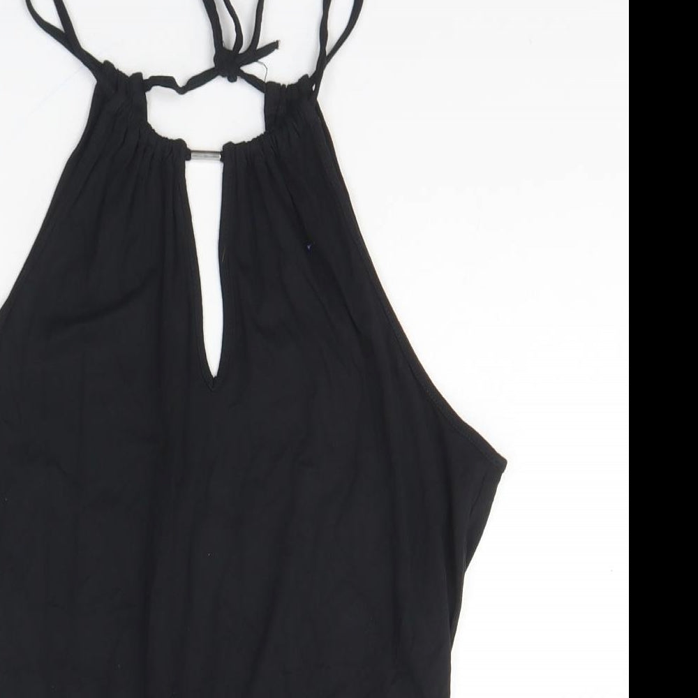 NEXT Womens Black Viscose Camisole T-Shirt Size 10 Halter