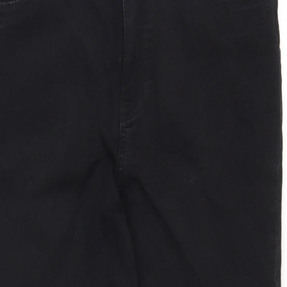 New Look Womens Black Cotton Skinny Jeans Size 16 L25 in Regular Button