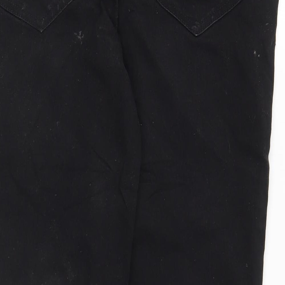 New Look Womens Black Cotton Skinny Jeans Size 16 L25 in Regular Button