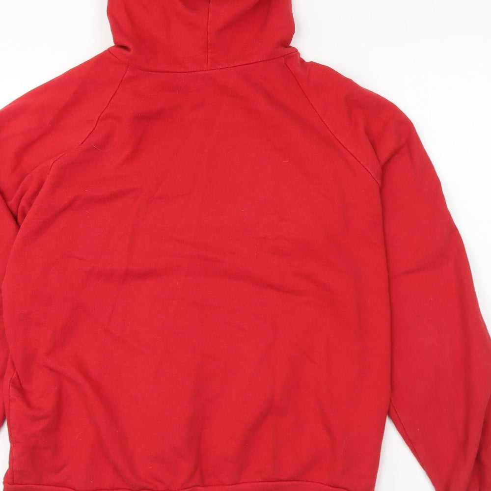 Bella Womens Red Cotton Full Zip Hoodie Size L Zip