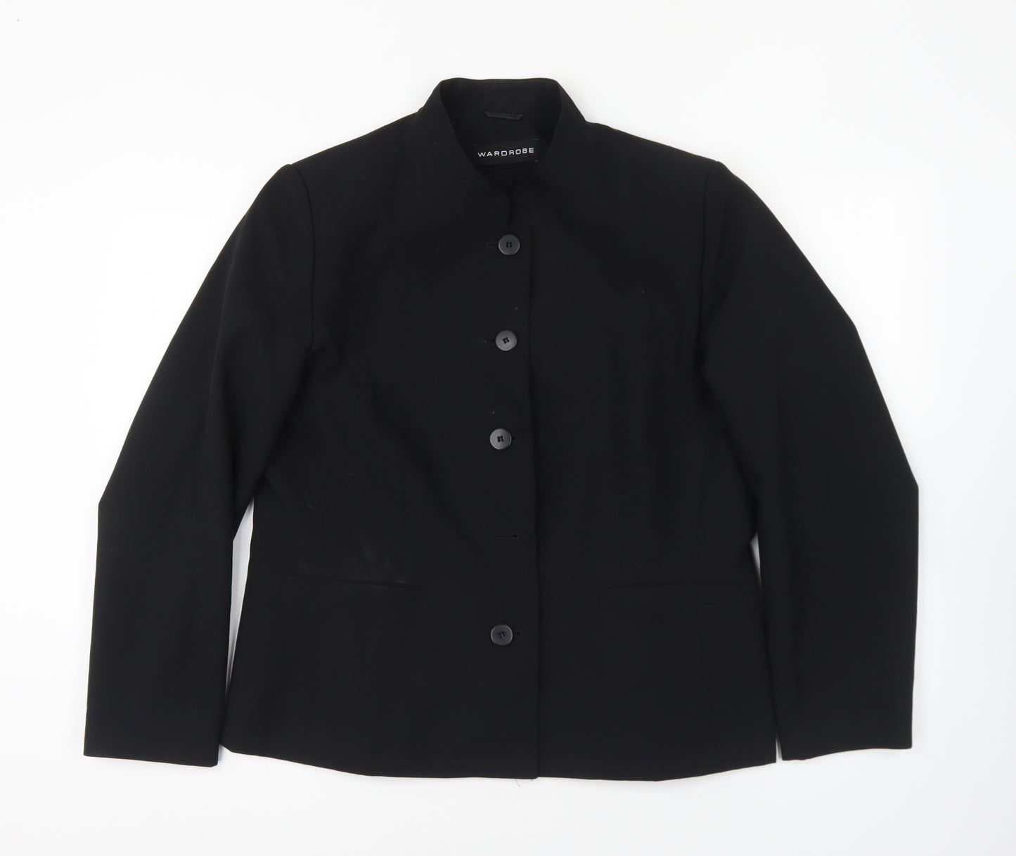 Wardrobe Womens Black Jacket Blazer Size 16 Button