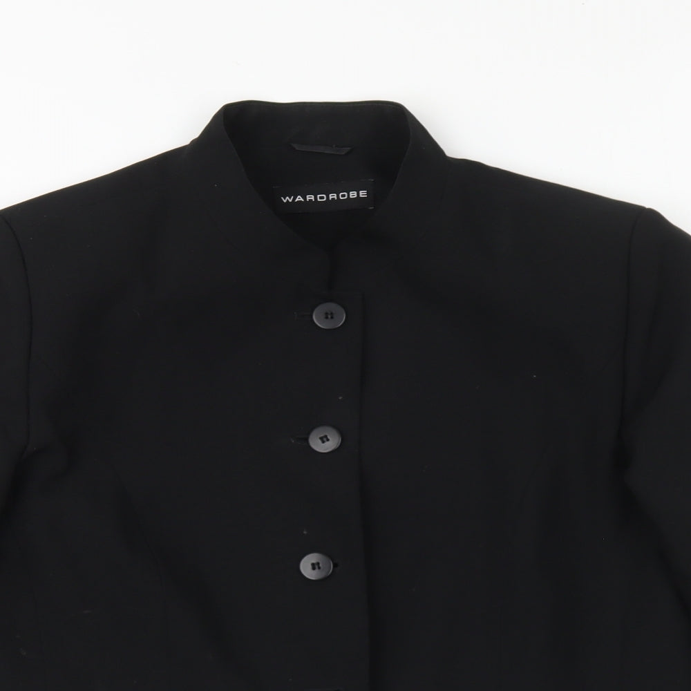 Wardrobe Womens Black Jacket Blazer Size 16 Button