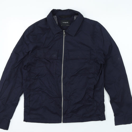 Autograph Mens Blue Jacket Size M Zip