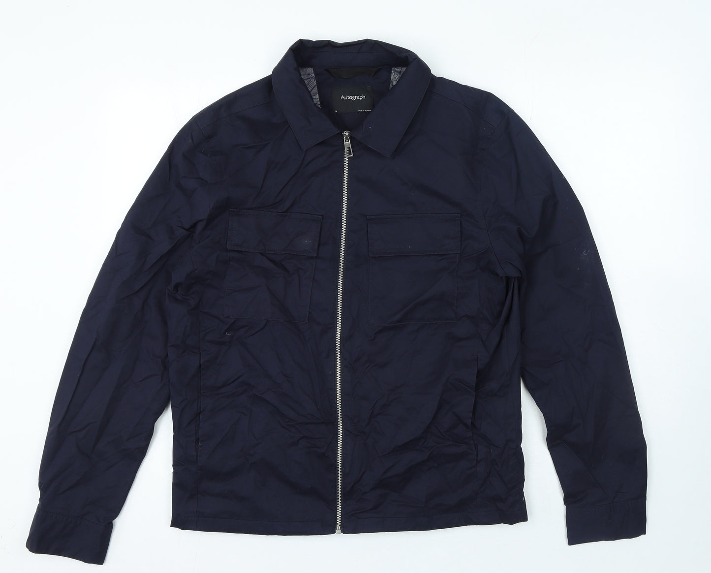 Autograph Mens Blue Jacket Size M Zip