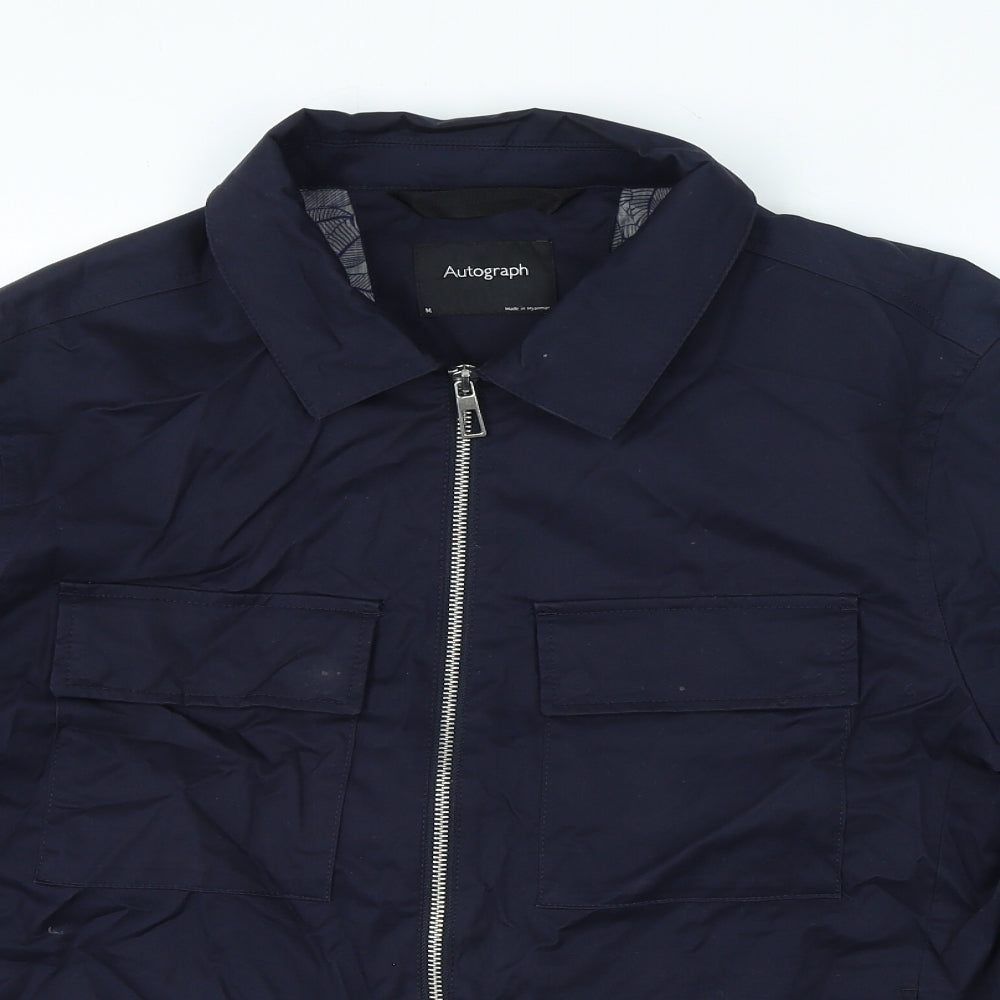 Autograph Mens Blue Jacket Size M Zip