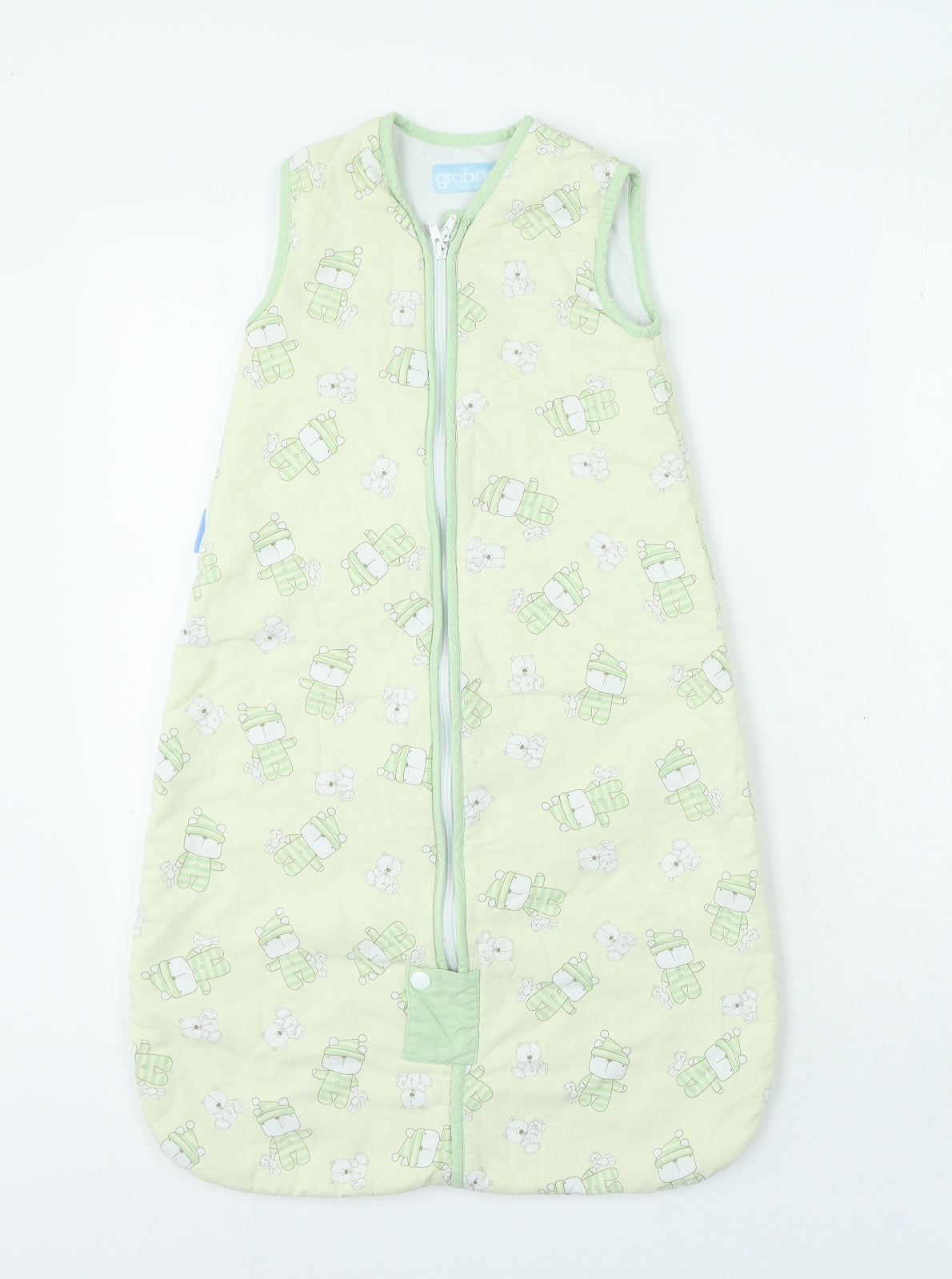 Grobag Baby Green Geometric Cotton Set One Piece Size 6-9 Months Zip