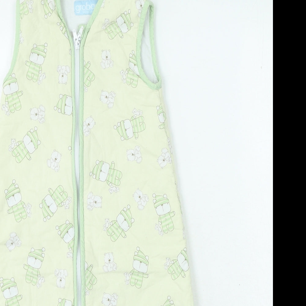 Grobag Baby Green Geometric Cotton Set One Piece Size 6-9 Months Zip