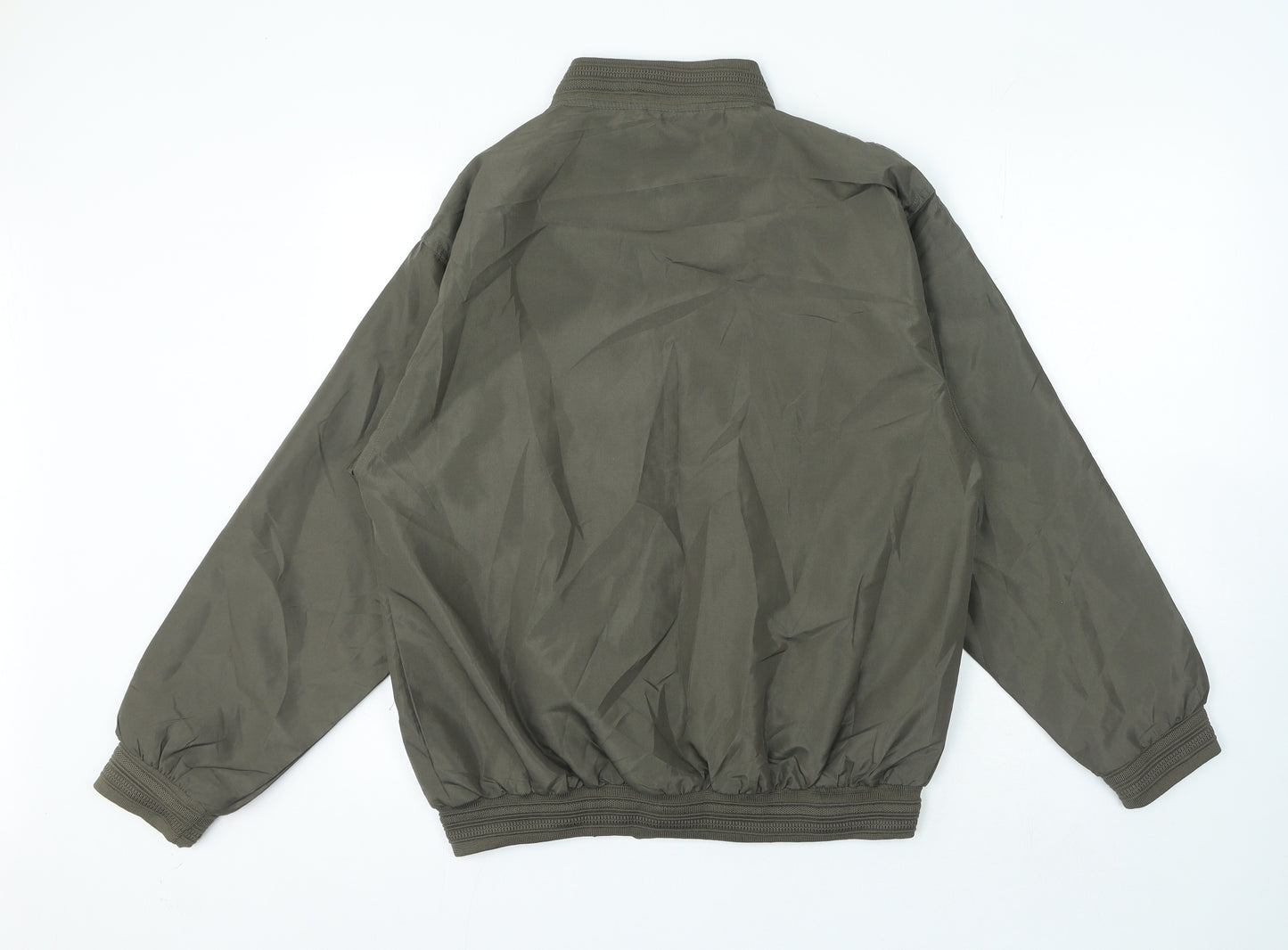 Langzi Mens Green Bomber Jacket Jacket Size M Zip