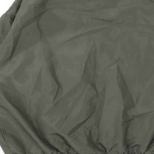 Langzi Mens Green Bomber Jacket Jacket Size M Zip