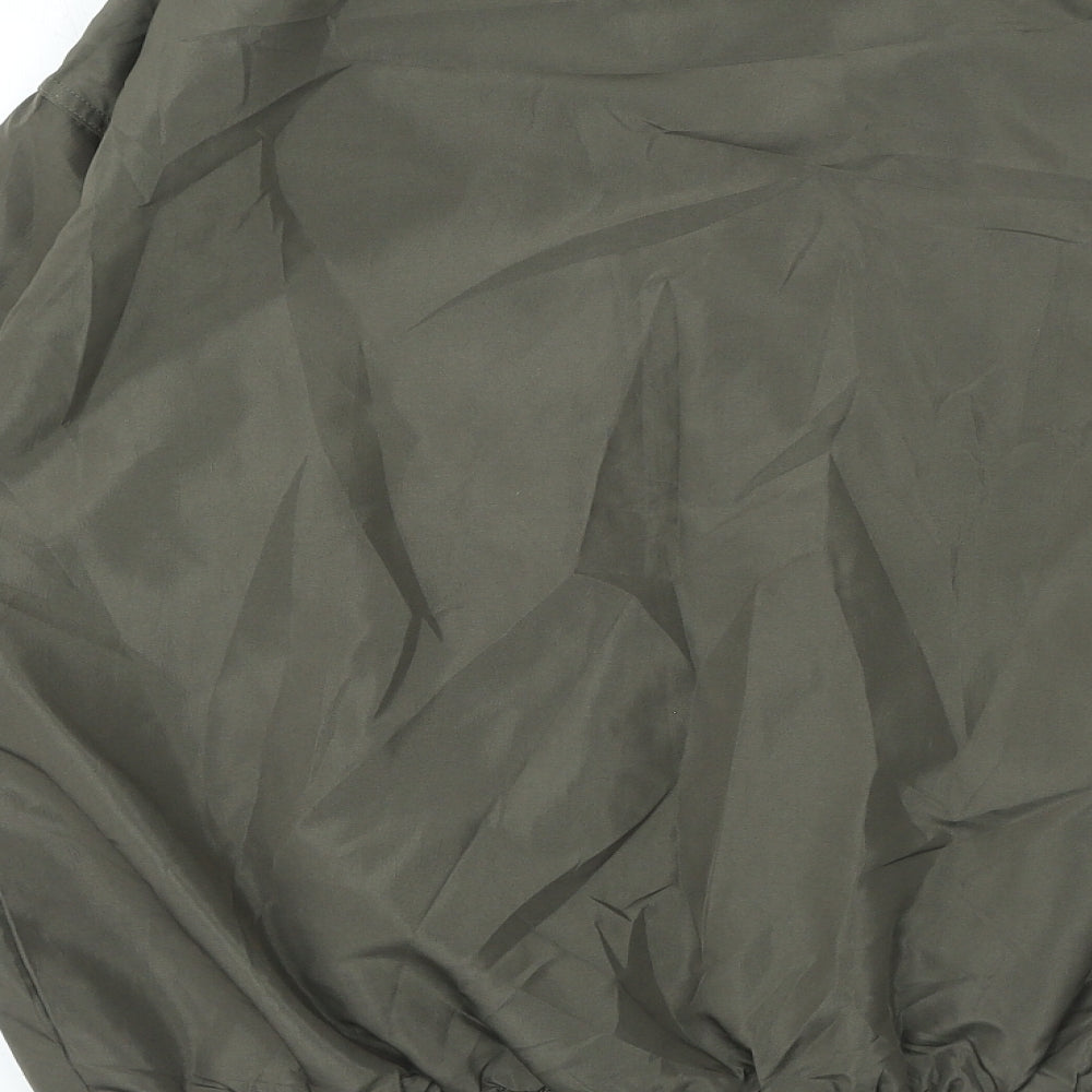 Langzi Mens Green Bomber Jacket Jacket Size M Zip