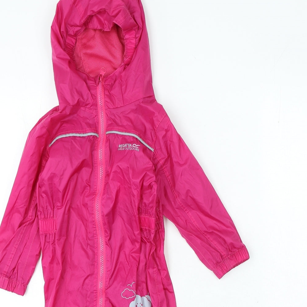 Regatta Girls Pink Anorak Coat Size 12-18 Months Zip