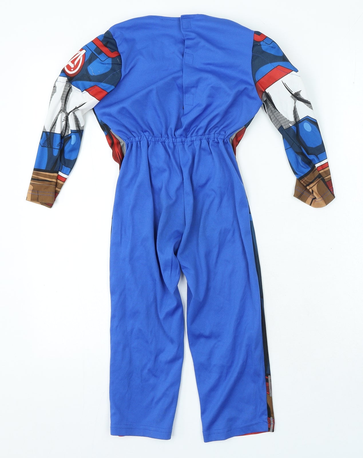 Marvel Boys Blue Floral Polyester One Piece Size 3-4 Years - Captain America Costume