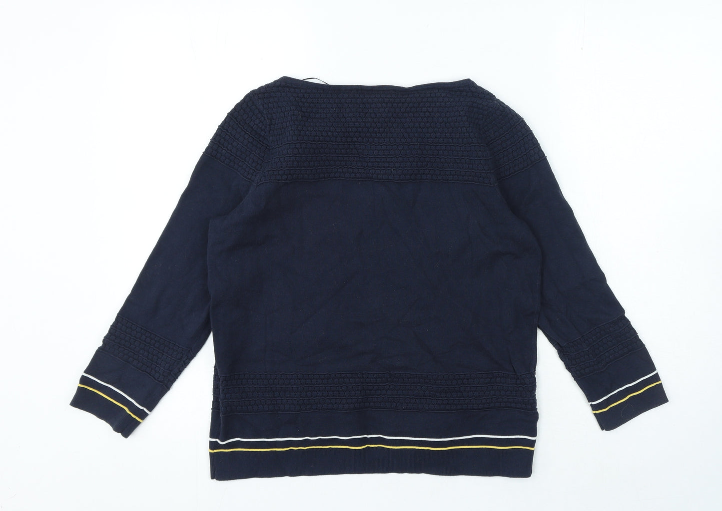 Tommy Hilfiger Womens Blue Cotton Basic T-Shirt Size M Boat Neck