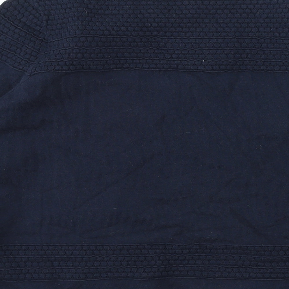 Tommy Hilfiger Womens Blue Cotton Basic T-Shirt Size M Boat Neck