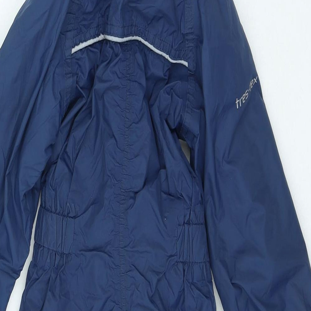 Tresspass Boys Blue Rain Coat Snowsuit Size 3-4 Years Zip