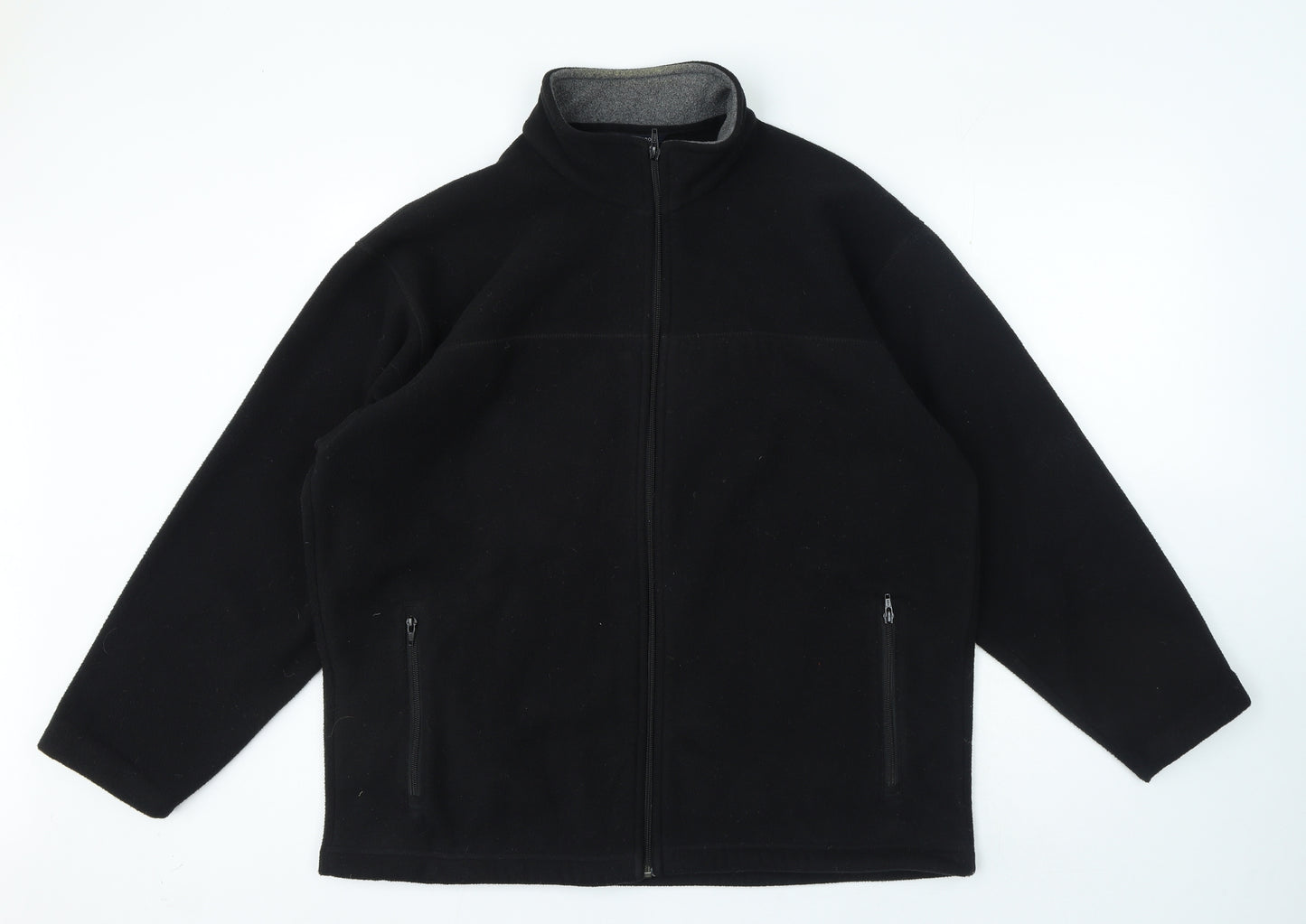 Blue Harbour Mens Black High Neck Polyester Full Zip Jumper Size L