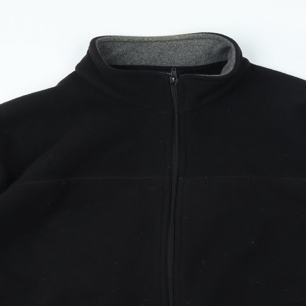 Blue Harbour Mens Black High Neck Polyester Full Zip Jumper Size L