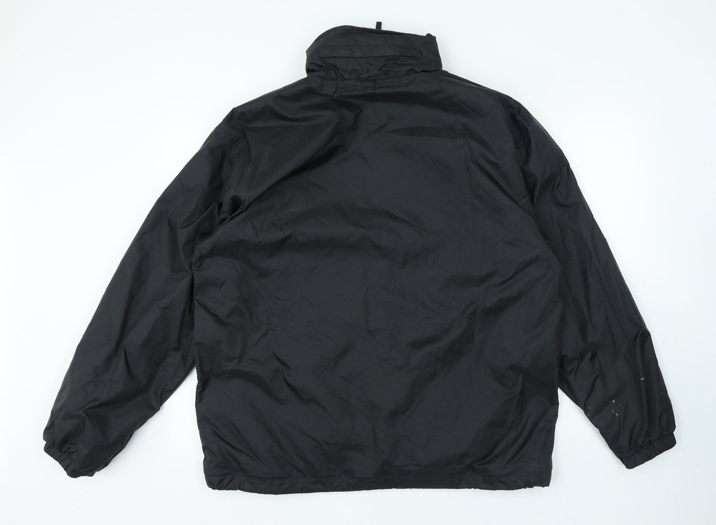 Preworn Mens Black Jacket Coat Size XL Zip
