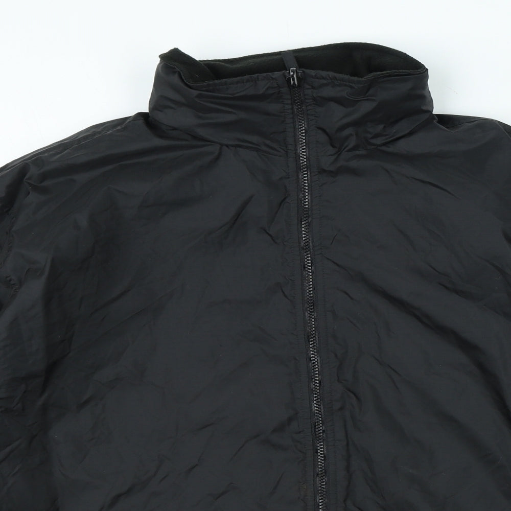 Preworn Mens Black Jacket Coat Size XL Zip