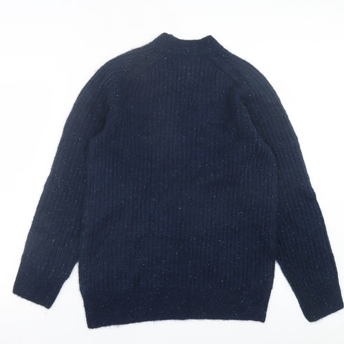 Marks and Spencer Mens Blue Crew Neck Acrylic Pullover Jumper Size S
