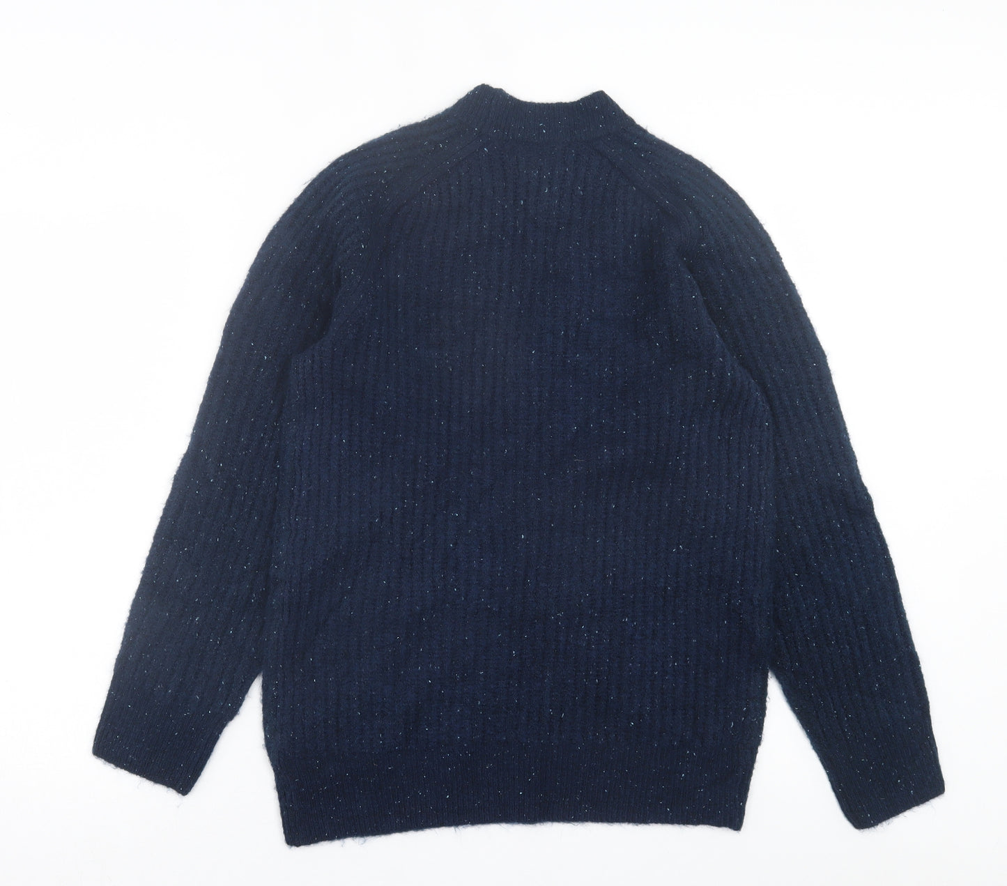 Marks and Spencer Mens Blue Crew Neck Acrylic Pullover Jumper Size S