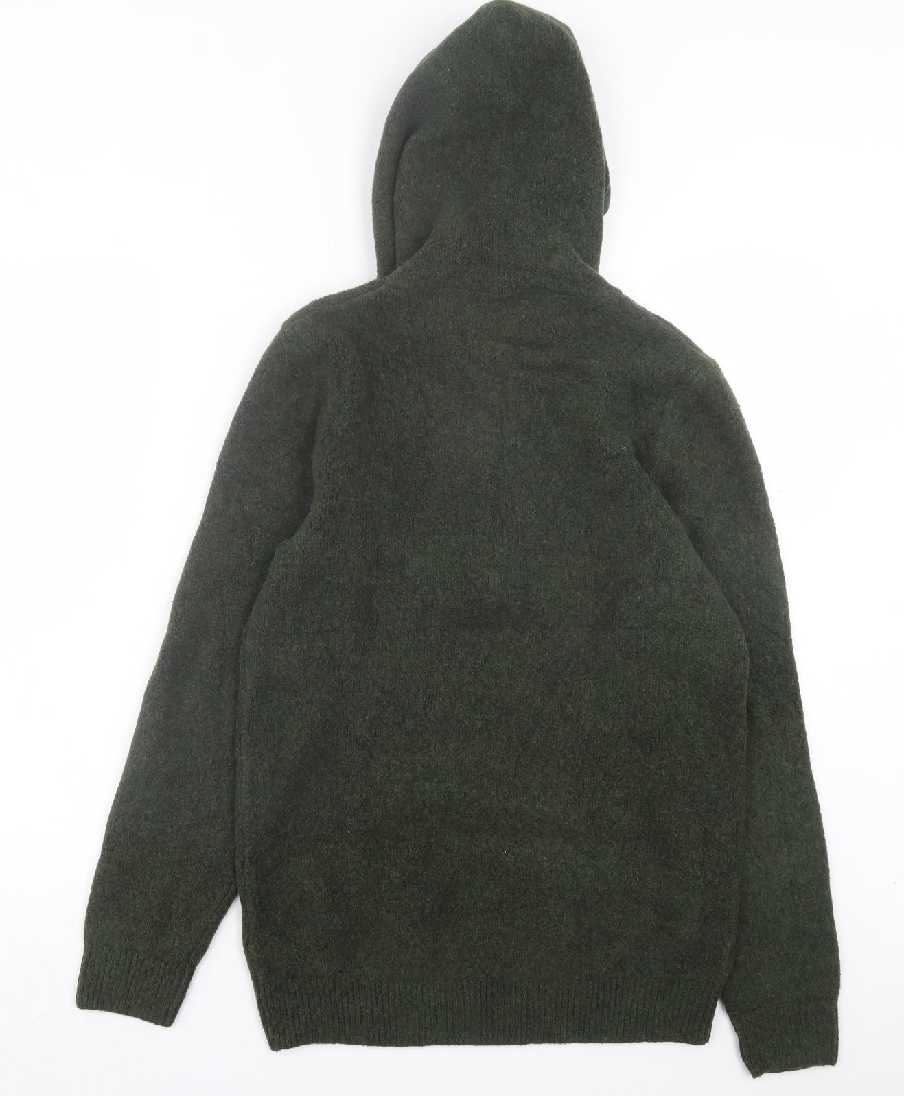Marks and Spencer Mens Green Polyamide Pullover Hoodie Size XS