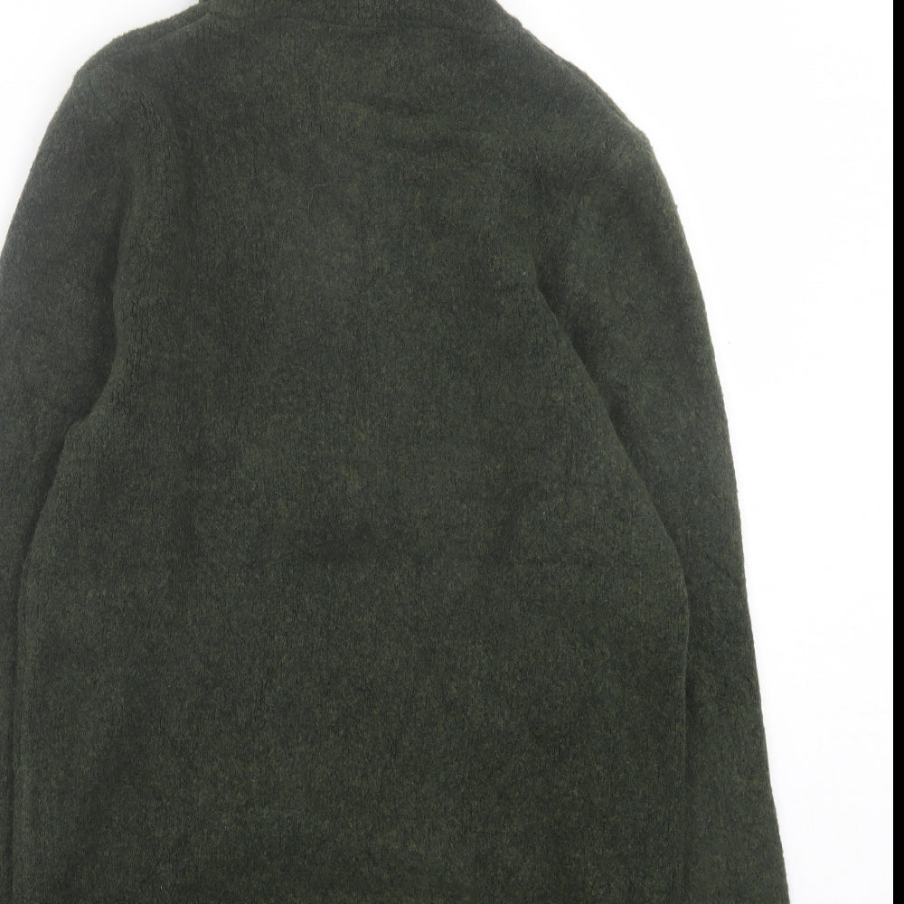 Marks and Spencer Mens Green Polyamide Pullover Hoodie Size XS