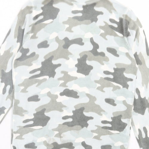 Marks and Spencer Womens Beige V-Neck Camouflage Acrylic Pullover Jumper Size S