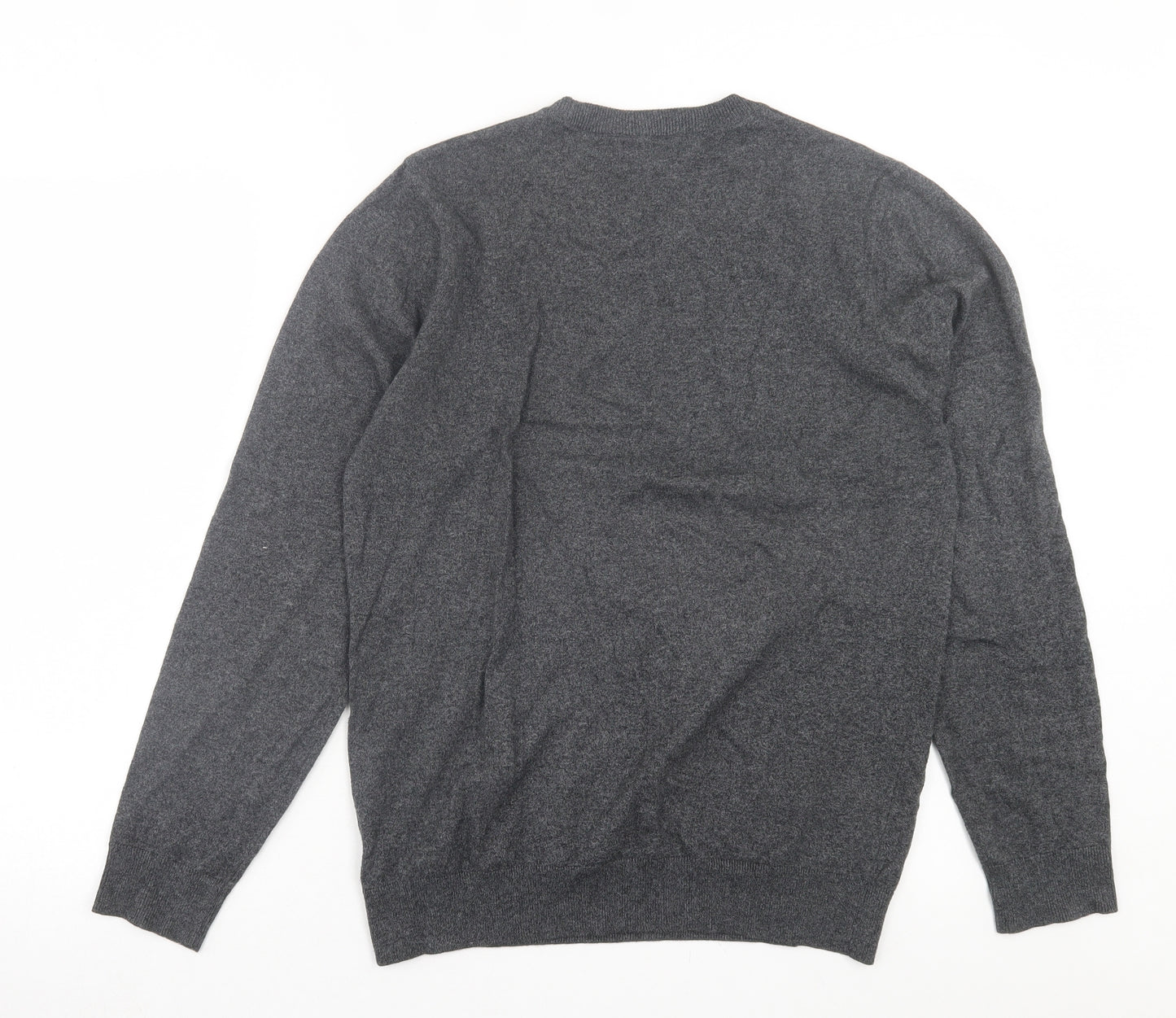 NEXT Mens Grey Crew Neck Cotton Pullover Jumper Size S