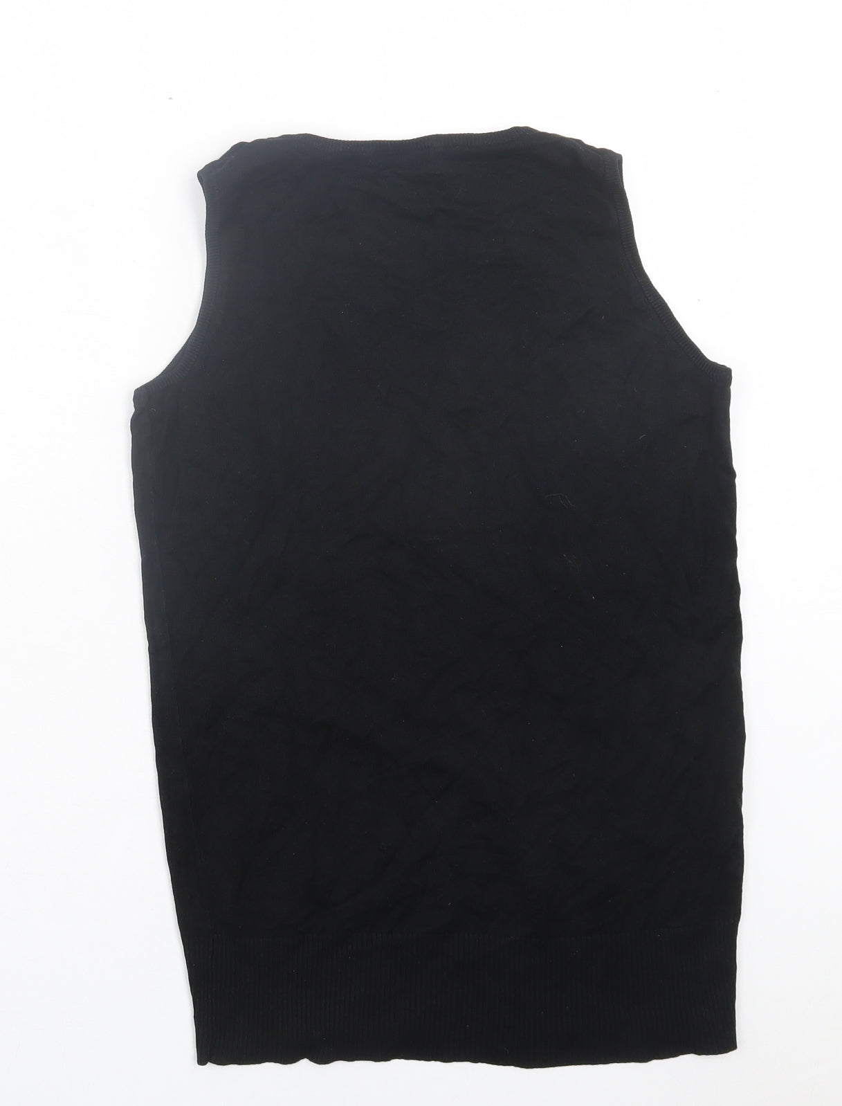 Atmosphere Womens Black Scoop Neck Acrylic Vest Jumper Size 14