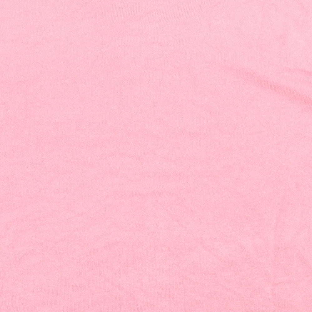 Marks and Spencer Womens Pink Collared Acrylic Pullover Jumper Size 20