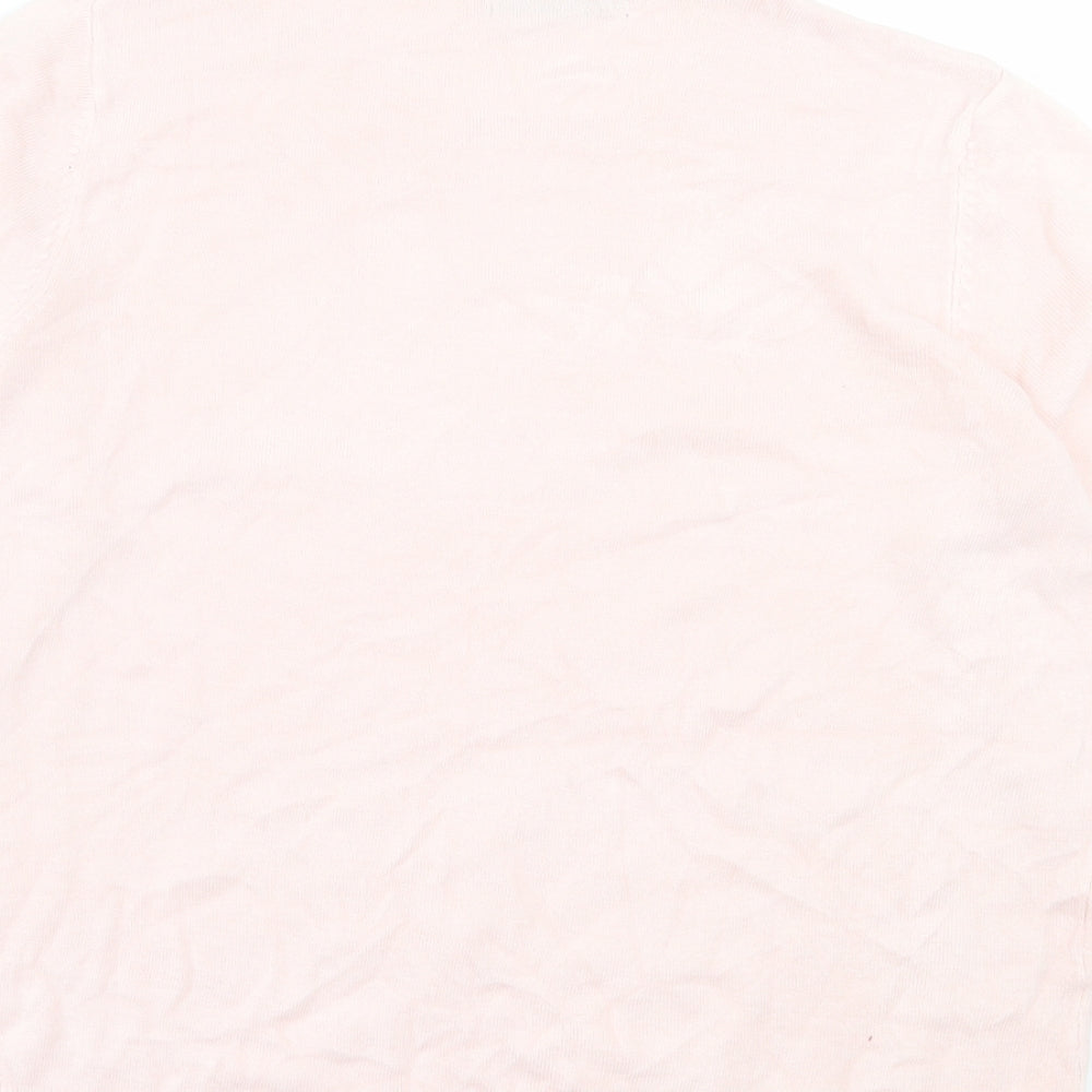 Marks and Spencer Womens Pink Crew Neck Acrylic Pullover Jumper Size 18
