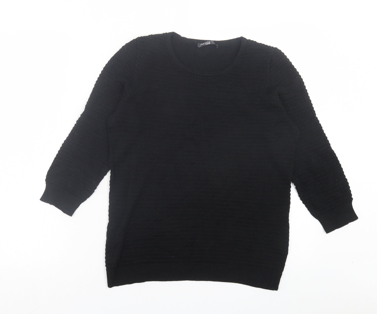 Regatta Womens Black Viscose Basic T-Shirt Size S Crew Neck