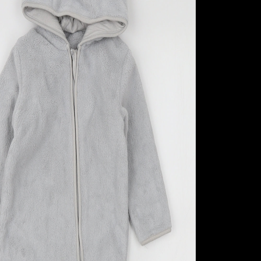 Marks and Spencer Boys Grey Polyester Babygrow One-Piece Size 9-12 Months Zip