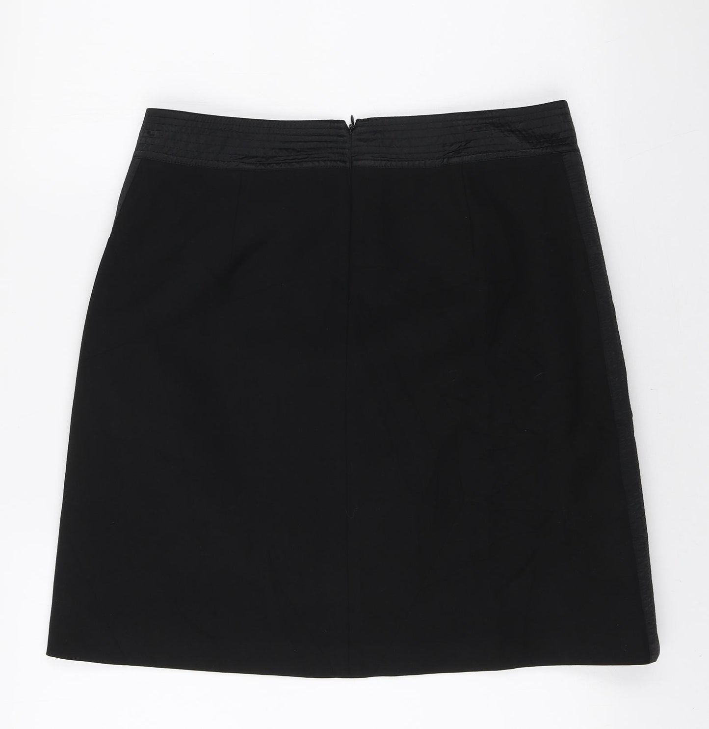 Cambio Womens Black Viscose Straight & Pencil Skirt Size 14 Zip