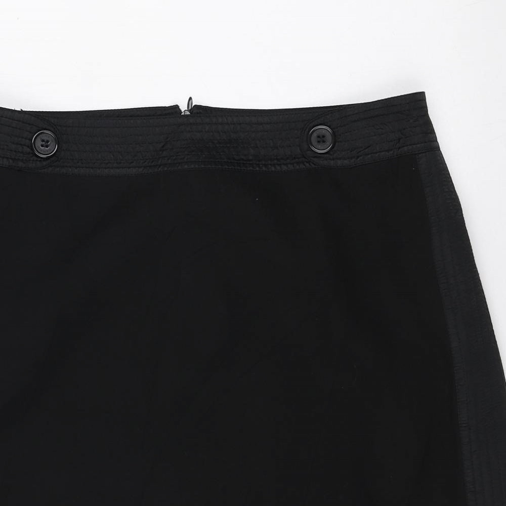 Cambio Womens Black Viscose Straight & Pencil Skirt Size 14 Zip