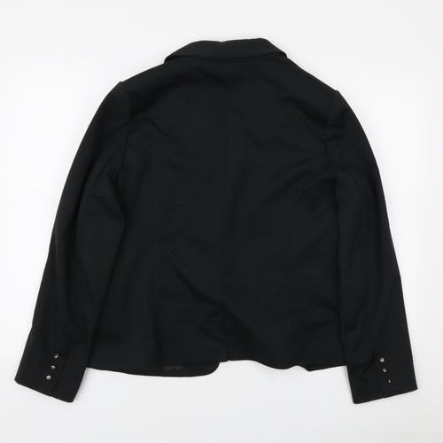 Damrat Womens Black Polyester Jacket Blazer Size 18