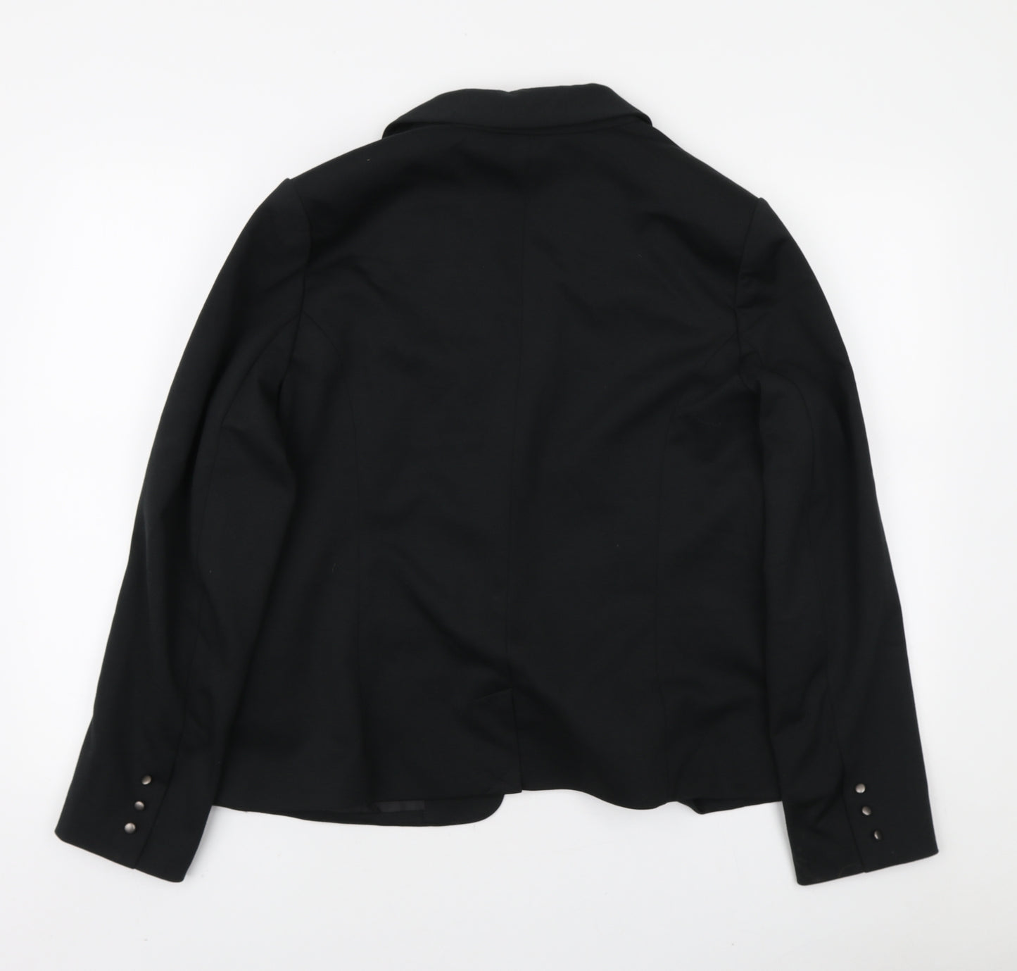 Damrat Womens Black Polyester Jacket Blazer Size 18