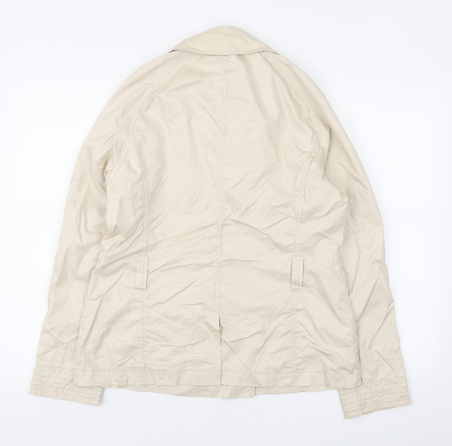 Marks and Spencer Womens Ivory Trench Coat Jacket Size 12 Button