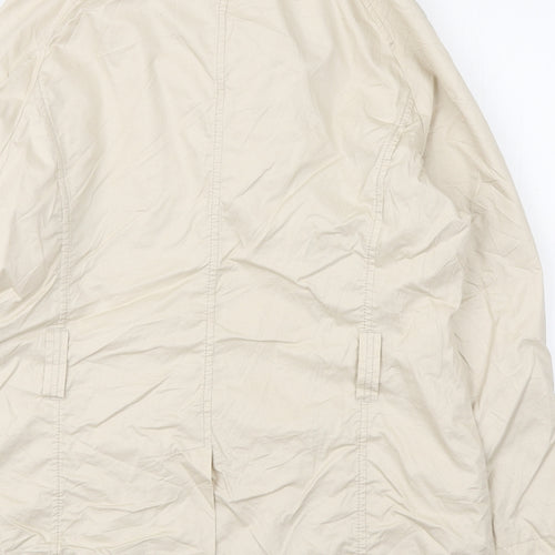 Marks and Spencer Womens Ivory Trench Coat Jacket Size 12 Button