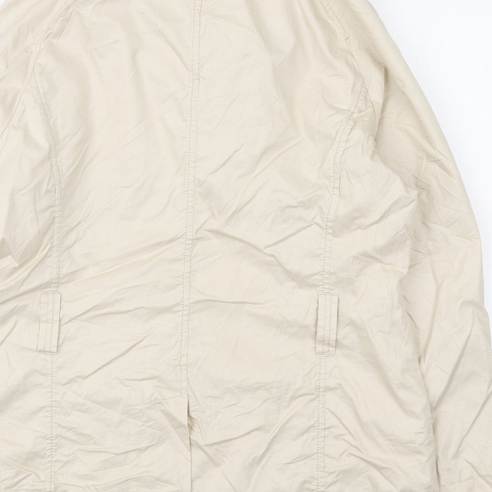 Marks and Spencer Womens Ivory Trench Coat Jacket Size 12 Button