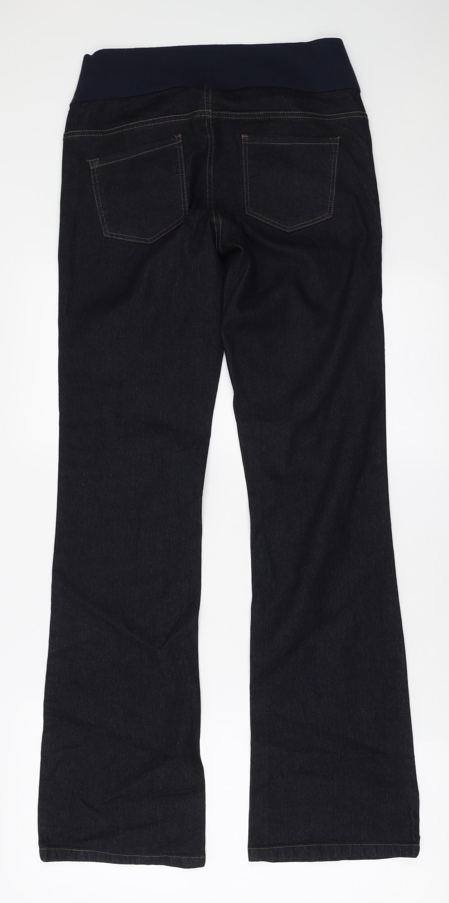 New Look Maternity Womens Blue Cotton Bootcut Jeans Size 8 L32 in Regular