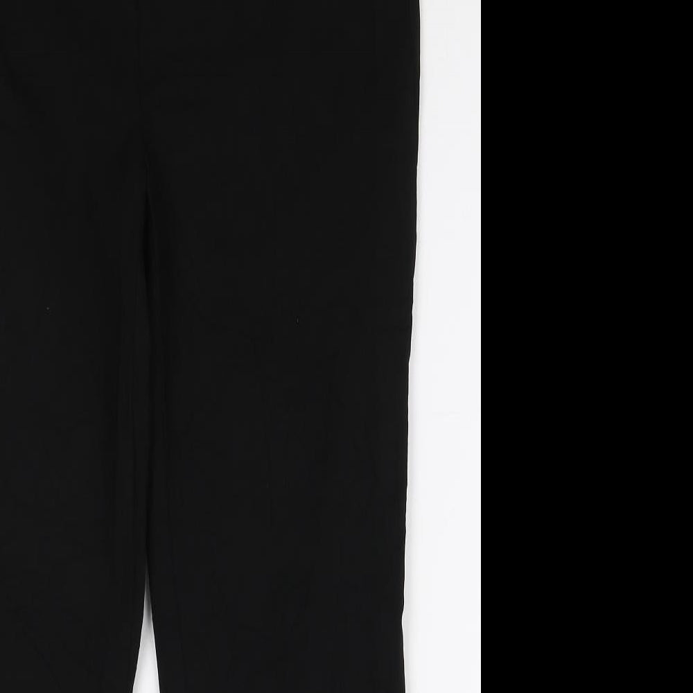 Carolina Belle Womens Black Viscose Cropped Trousers Size 32 in L25 in Regular