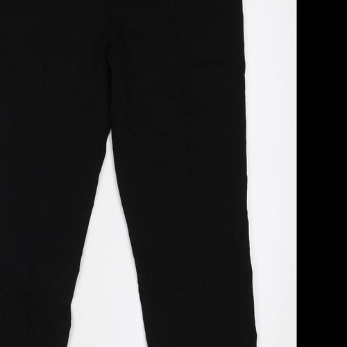 Carolina Belle Womens Black Viscose Cropped Trousers Size 32 in L25 in Regular